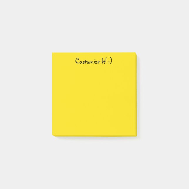 Gelb Post-it Klebezettel (Vorderseite)