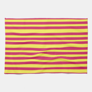 Gelb, Red Spring Mood Lines Küchentuch