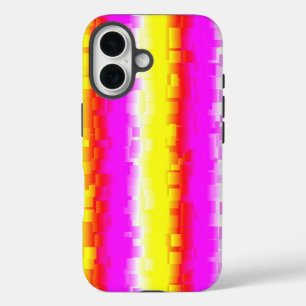 gelb-rosa abstraktes Regenbogenmuster iPhone 16 Hülle