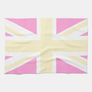 Gelb & Rosa, Flagge (Vereinigtes Königreich) / Jac Geschirrtuch