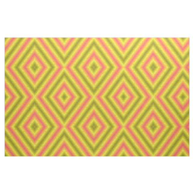 gelb-rosa Stoff (Fat Quarter (45,7 x 55,9 cm))