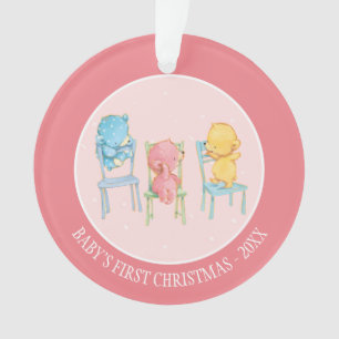Gelb, rosa und Blau betrifft Stühle Ornament