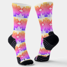 Gelb rosa und lila "Star of Life" Ems Socken