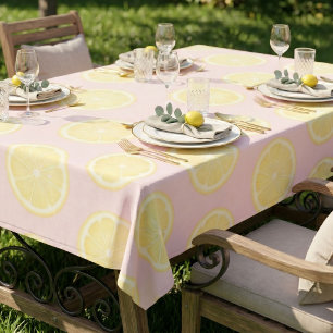Gelb rosa Zitrone Tischdecke