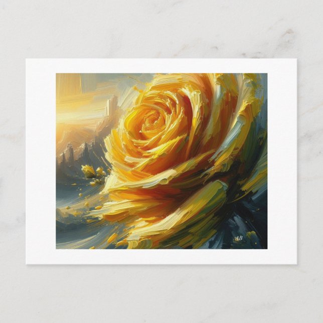 Gelb Rose, Postkarte (Vorderseite)