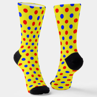 Gelb Rot Blau Punkte Design  Socken