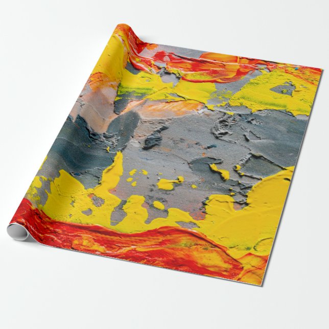 Gelb, rot und grün geschenkpapier (Ungerollt)