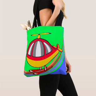 Gelb-roter Hubschrauber Tasche