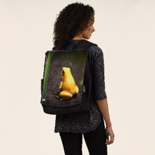Gelb schlagender Froschporträt Rucksack