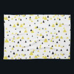 Gelb & Schwarz Geometrisches Muster Küchentuch<br><div class="desc">Modernes und stilvolles Küchenhandtuch mit schwarz-gelben Dreiecke-Mustern. Dieses einzigartige Handtuch wird ein perfekter Akzent für jede Küche.</div>