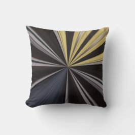 Gelb, Schwarz und Grau Art Déco Kissen