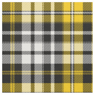 Gelb Schwarz Weiß Kariertes Tartan Muster Design Stoff