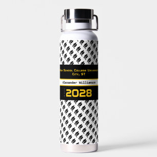 Gelb Schwarz Weiß Moderne Graduierung Trinkflasche