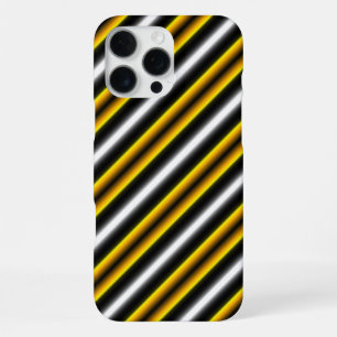 Gelb Schwarz Weiß Regenbogen Streifen iPhone 16 Pro Max Hülle