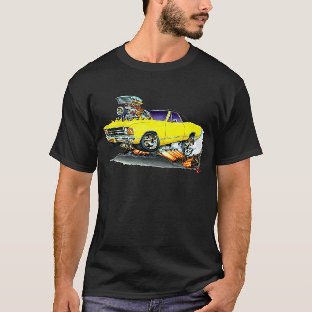 Gelb-Schwarzer LKW 1971-72 EL Camino T-Shirt (Vorderseite)