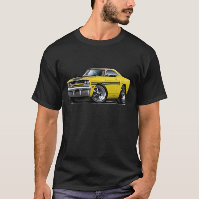 Gelb-Schwarzes Auto 1970 Plymouths GTX T-Shirt (Vorderseite)