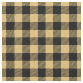Gelb-schwarzes Gingham-Karo Stoff