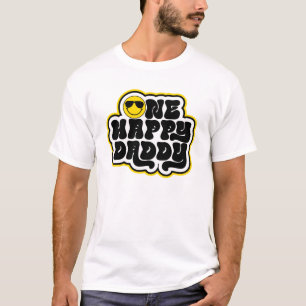 Gelb Schwarzes Retro Ein Glücklicher Papa T-Shirt