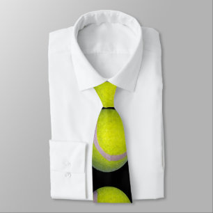 Gelb schwarzes Tennisballmuster, Krawatte