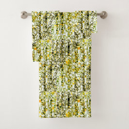 Gelb-Set und Schwarz-Cheetah Badhandtuch Set