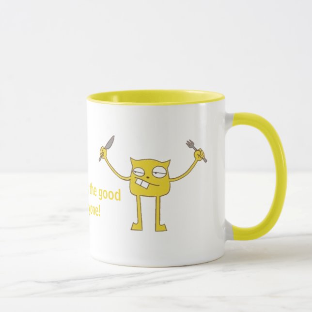Gelb sieht das Gute in jedem! Tasse (Rechts)