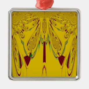 gelb silbernes ornament