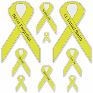 [Gelb] Suizid, POW/MIA Awareness Ribbon Vinyl Aufkleber