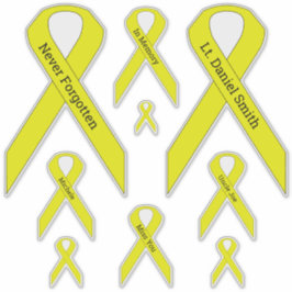 [Gelb] Suizid, POW/MIA-Bewusstsein Ribbon Vinyl Aufkleber
