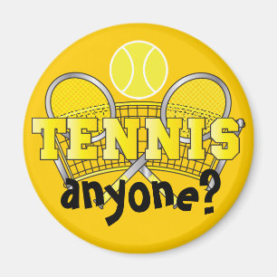 Gelb   Tennis Irgendjemand? Magnet