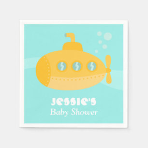 Gelb U-Boot Unterwasser-Baby-Partybedarf Serviette