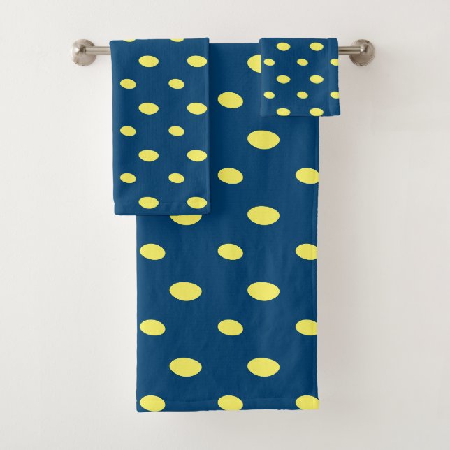gelb und blau geometrisch badhandtuch set (Insitu)