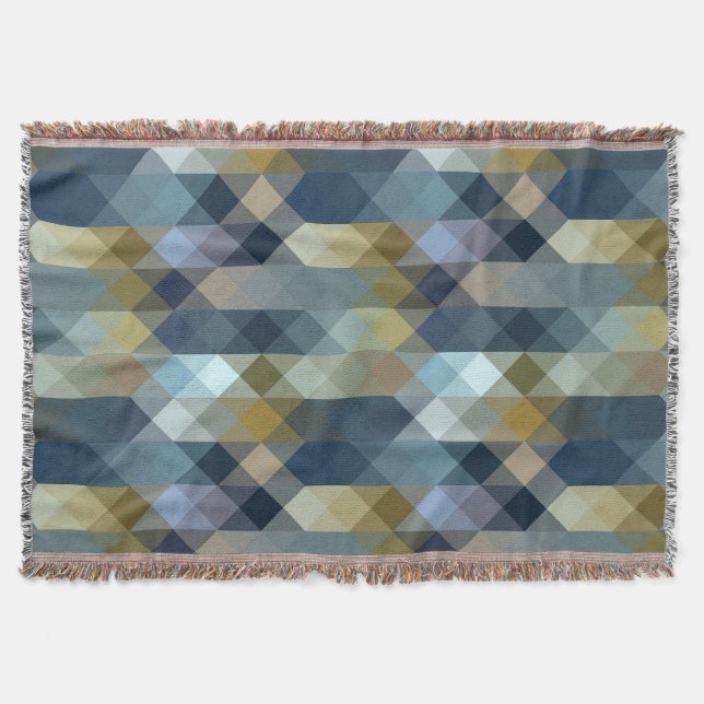 gelb und blau geometrisch decke (Vorderseite)