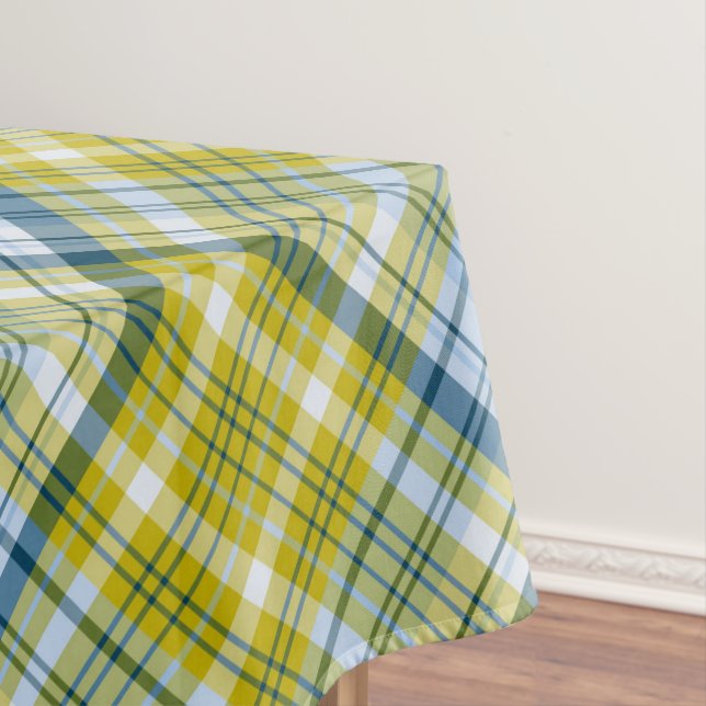 gelb und blau Kariert Tischdecke (Beispiel)