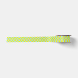 Gelb und blau satinband