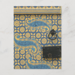 Gelb und Blau Tallinn, Estland Holztüre Postkarte