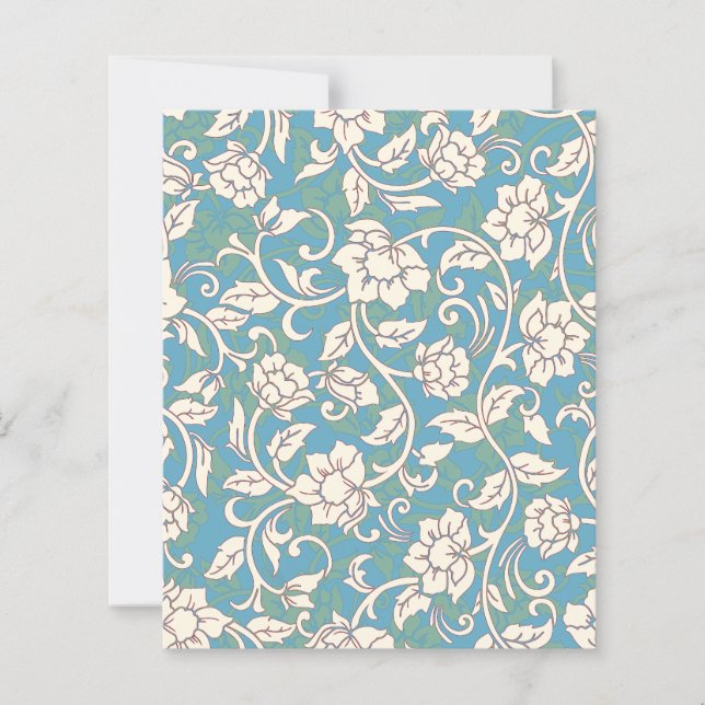 Gelb und blau wirbelnde Blume Papier aus Papier (Vorderseite)