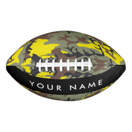 Gelb und braun Camouflage Ihr Name personalisieren Football