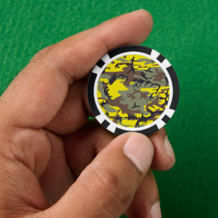Gelb und Braun Tarnung, Militär, Armee Pokerchips