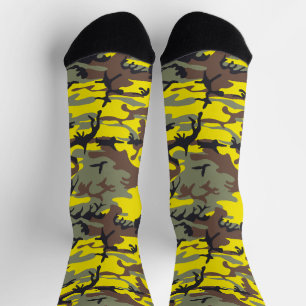 Gelb und Braun Tarnung, Militär, Armee Socken