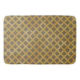 Gelb und Bronze Diamant Burst Muster Badematte