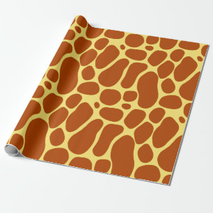 Gelb und Brown-Giraffen-Muster Geschenkpapier