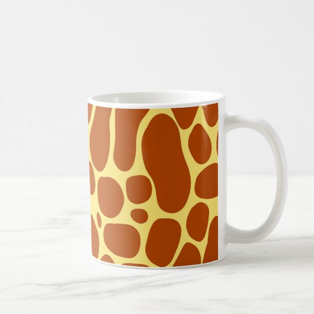 Gelb und Brown-Giraffen-Muster Kaffeetasse (Rechts)