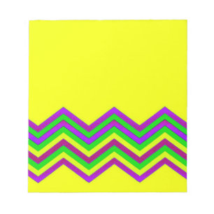 Gelb und Farb-Chevron Notizblock