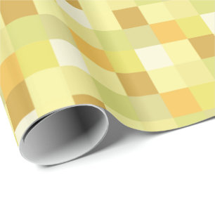 Gelb und GoldPixelated Muster Geschenkpapier