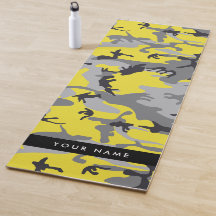 Gelb und Grau Camouflage Ihr Name personalisieren