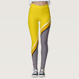 Gelb und Grau Leggings