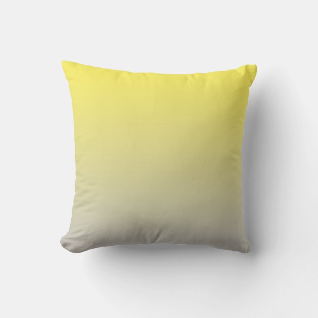 "Gelb und Grau Ombre" Kissen (Vorderseite)