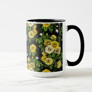 Gelb und grün versteckt in den Rose Tasse