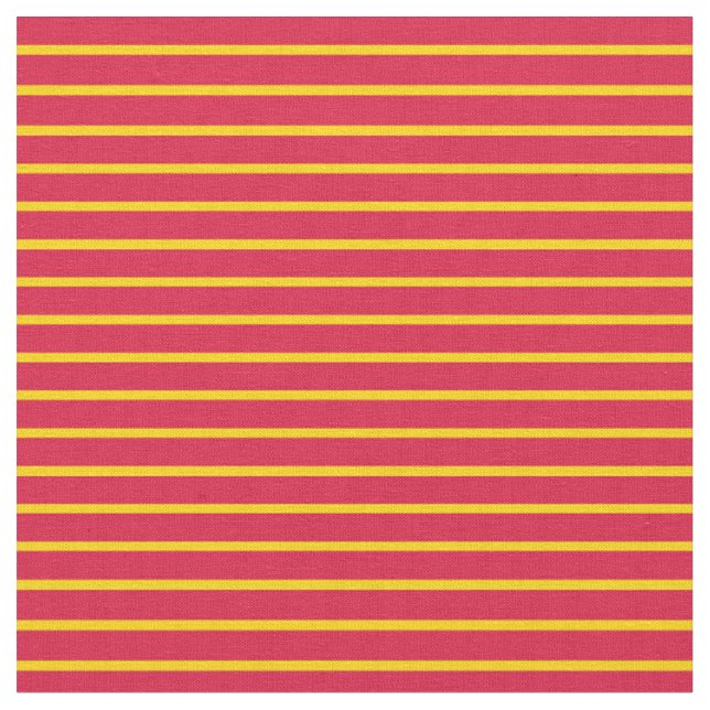 Gelb- und Krimson-Muster Stoff (Nahaufnahme)