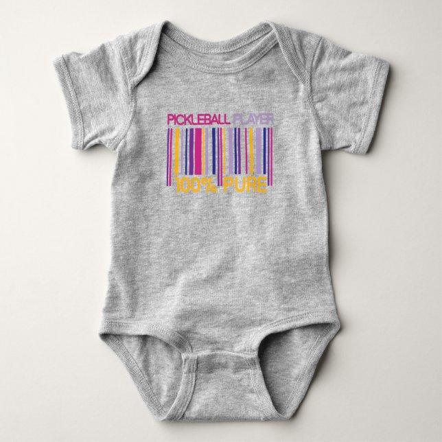 💛 Gelb und 💜 lila 100% Pickleballer T - Shirt (Vorderseite)